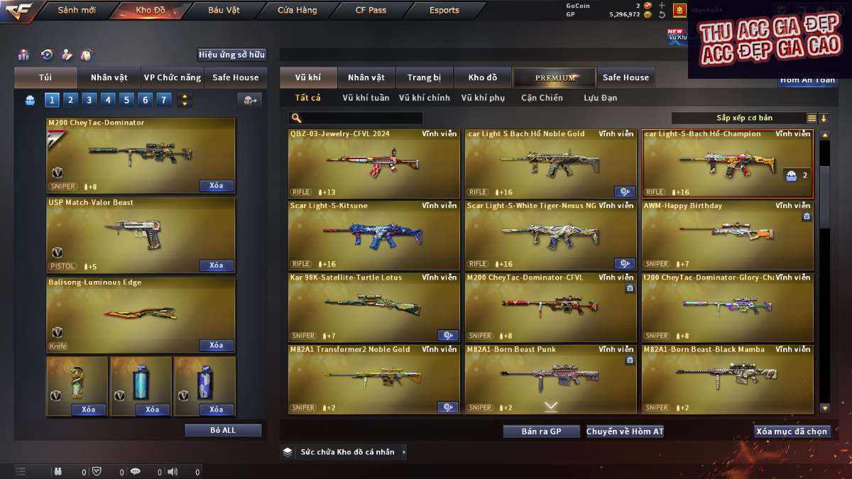 shop acc cf uy tin gia re